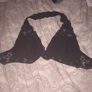 Black halter bralette